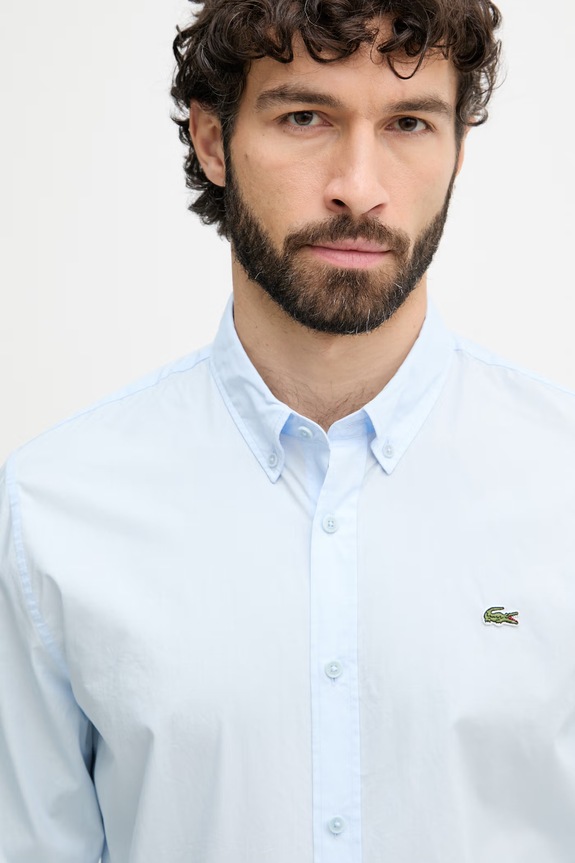 Lacoste koszula męska bawełniana niebieski CH2316
