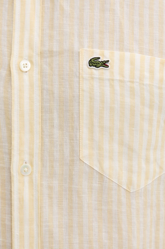 Lacoste koszula męska lniana CH8061 żółty