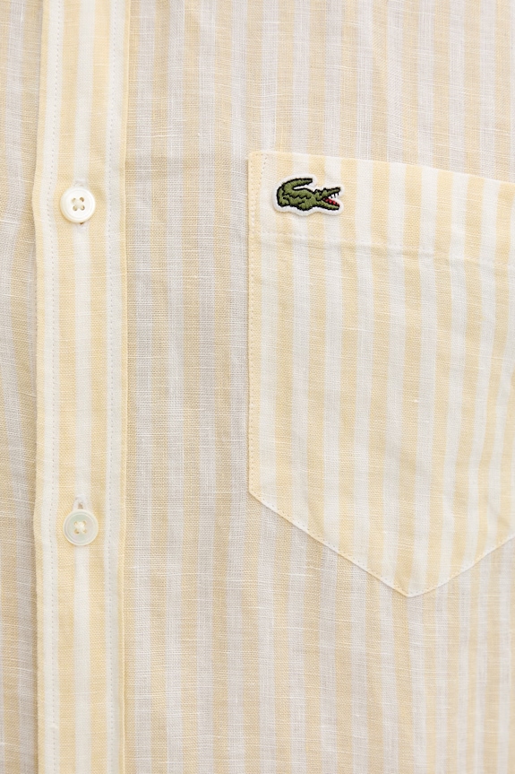 Lacoste koszula męska lniana CH8061 żółty