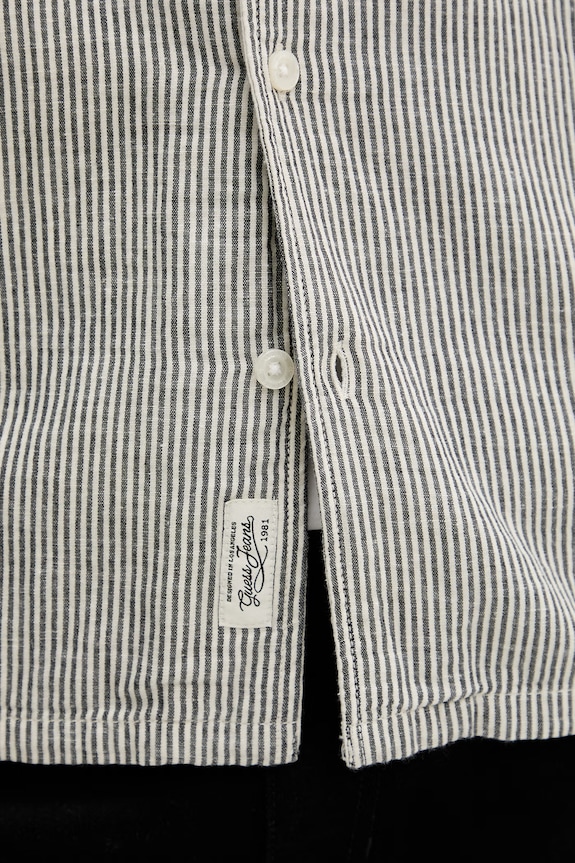 Guess Jeans koszula męska z dodatkiem lnu M6GHB6.WO551 szary