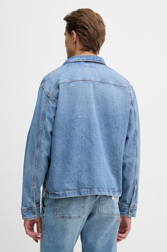 Odzież Guess Jeans koszula męska jeansowa M6GH51.D5M5V niebieski