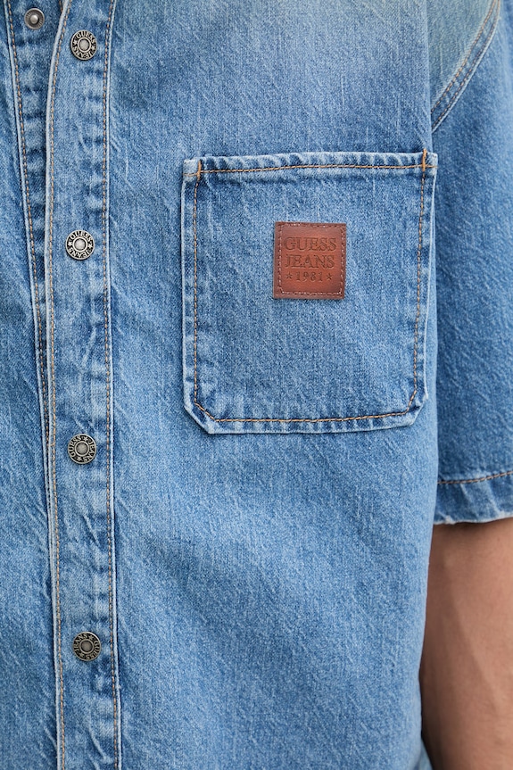 Guess Jeans koszula męska jeansowa M6GH52.D5M5T niebieski