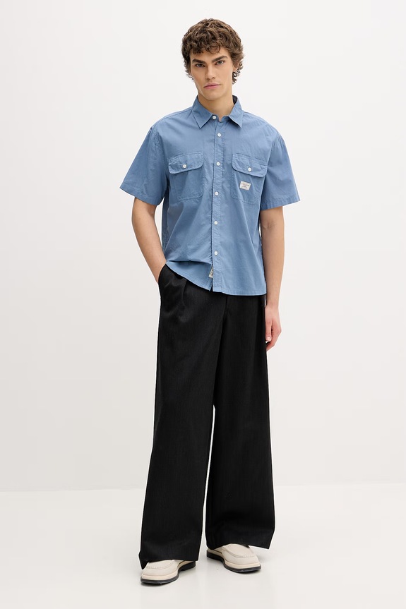 Guess Jeans Cămașă pentru bărbați bumbac M6GH61.WN861 albastru SS26