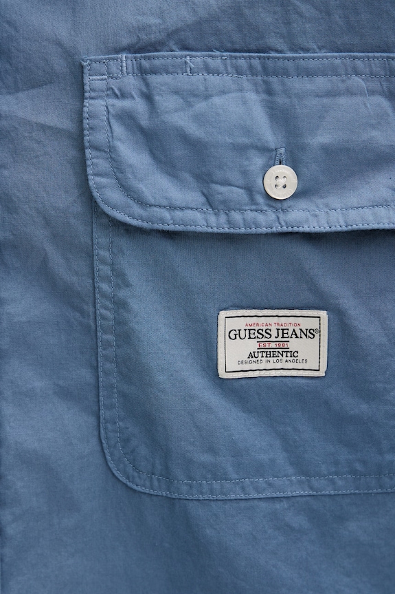 Guess Jeans Cămașă pentru bărbați bumbac M6GH61.WN861 albastru