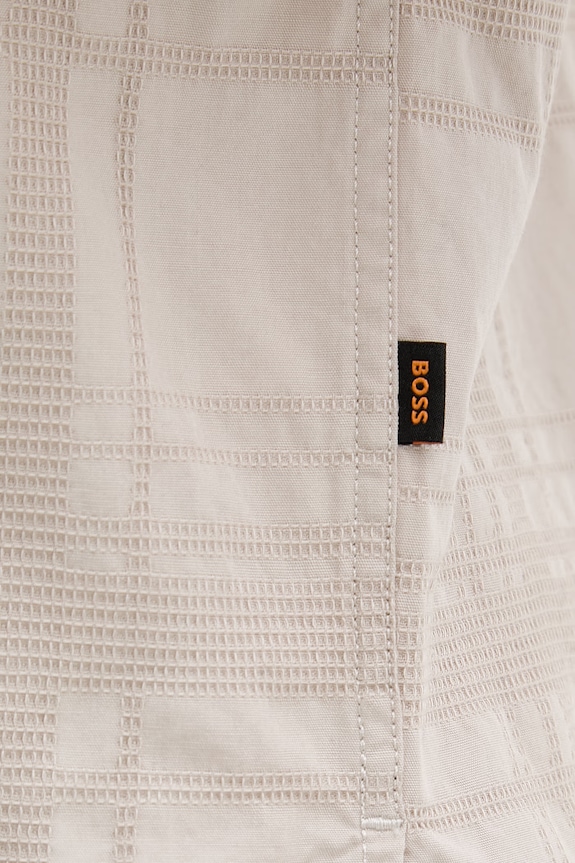 BOSS Orange πουκάμισο ανδρικό βαμβακερό 50559322 μπεζ