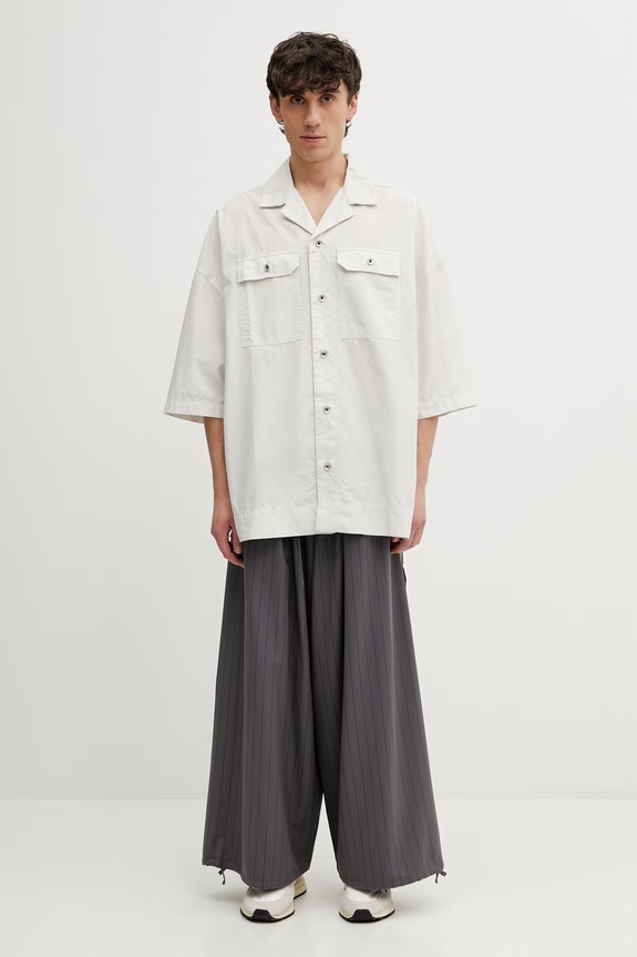 Rick Owens DRKSHDW Magnum Tommy koszula safari bawełniana męska DU01F4290.CR beżowy