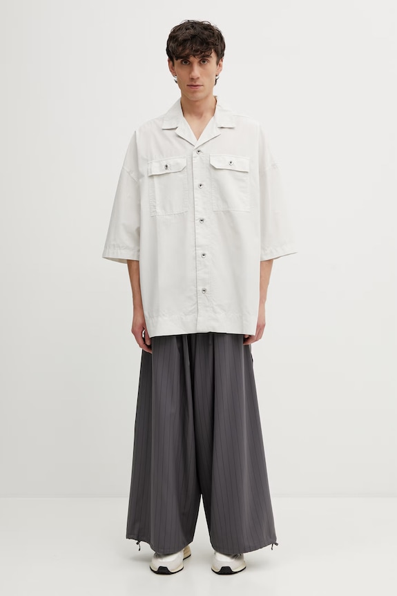 Rick Owens DRKSHDW Magnum Tommy koszula safari bawełniana męska DU01F4290.CR beżowy