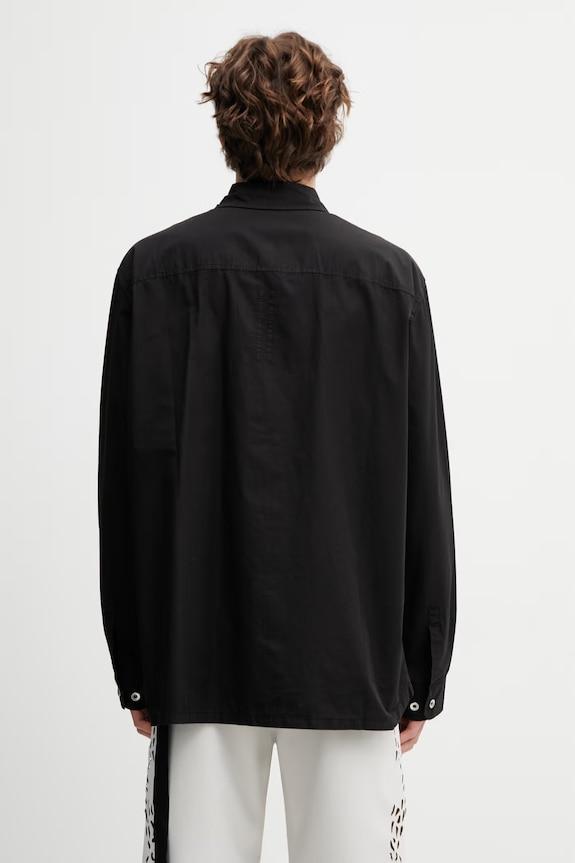 Odzież Rick Owens DRKSHDW Jumbo koszula męska bawełniana DU01F4297.CR czarny