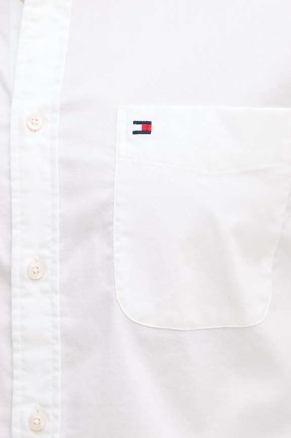 Tommy Hilfiger koszula męska bawełniana z elastanem MW0MW42285 beżowy