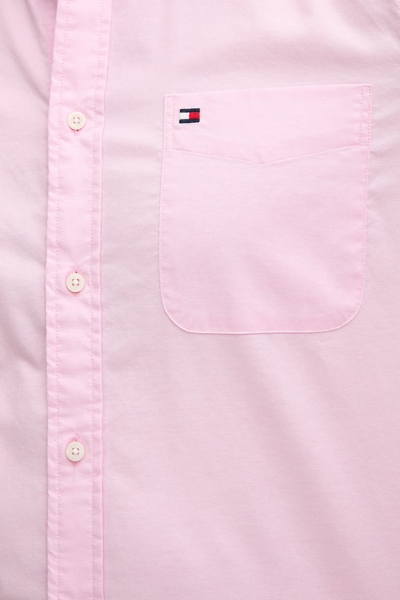 Tommy Hilfiger koszula męska z bawełną MW0MW42287 różowy