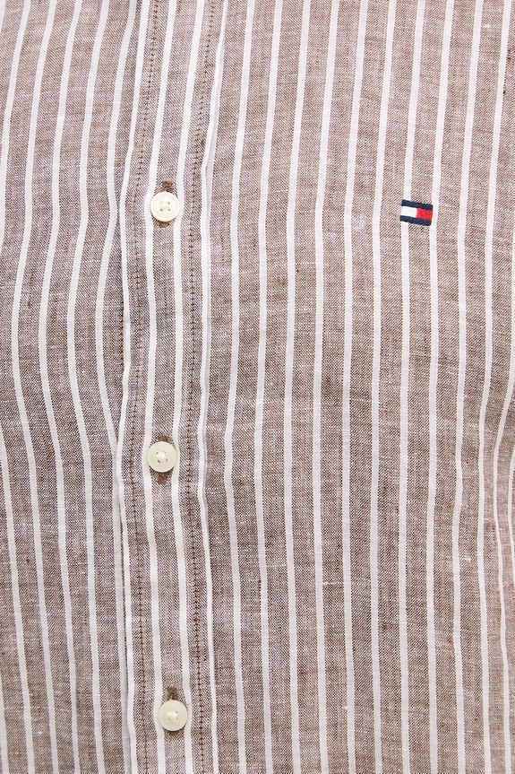 Tommy Hilfiger koszula męska lniana MW0MW42400 brązowy