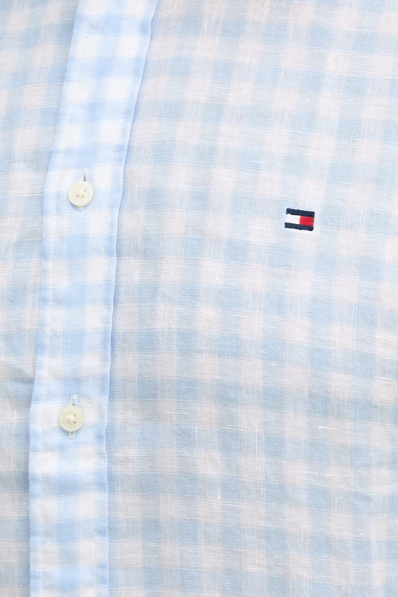 Tommy Hilfiger koszula męska lniana MW0MW42401 niebieski