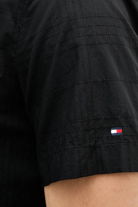 Tommy Hilfiger košeľa dámska bavlnená MW0MW42522 čierna