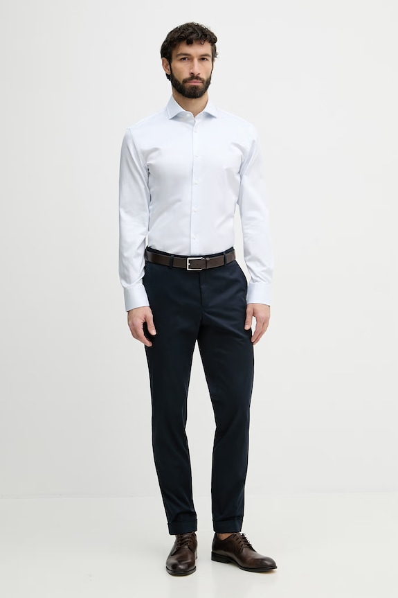 BOSS koszula męska bawełniana HANK 50560651 niebieski SS26