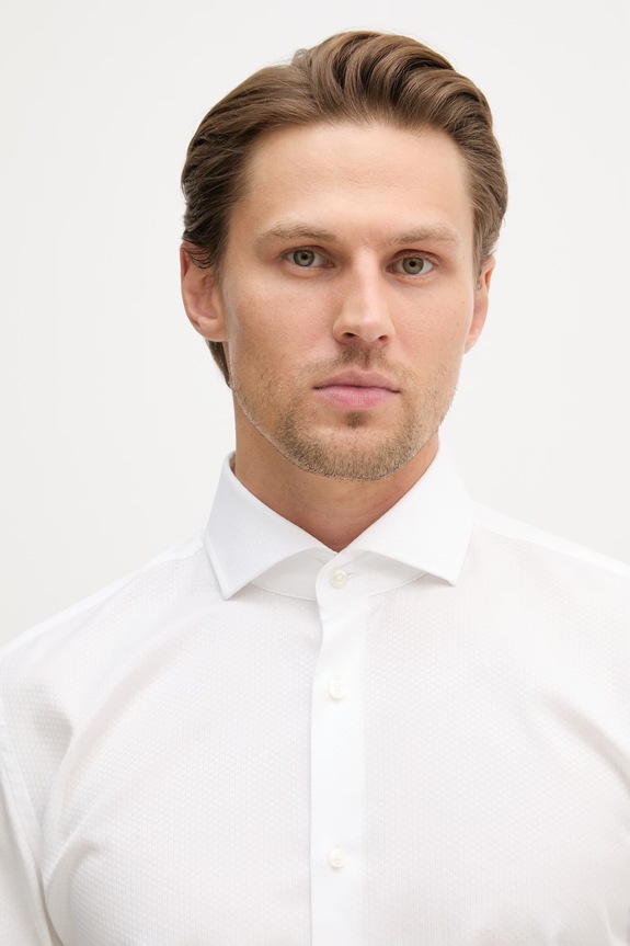 BOSS koszula męska bawełniana HANK biały 50560731
