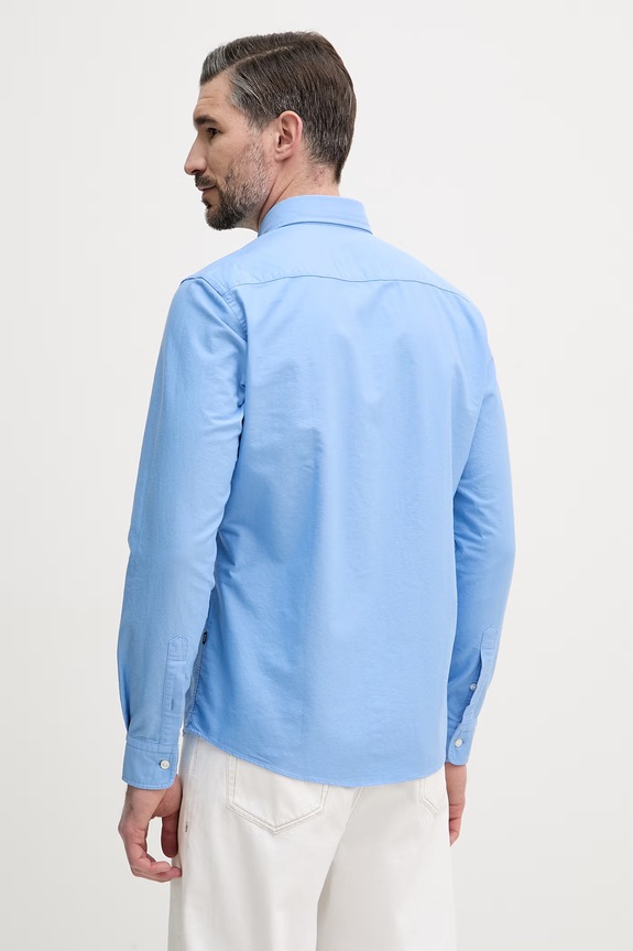 Abbigliamento BOSS camicia oxford da uomo in cotone ROAN 50555920 blu