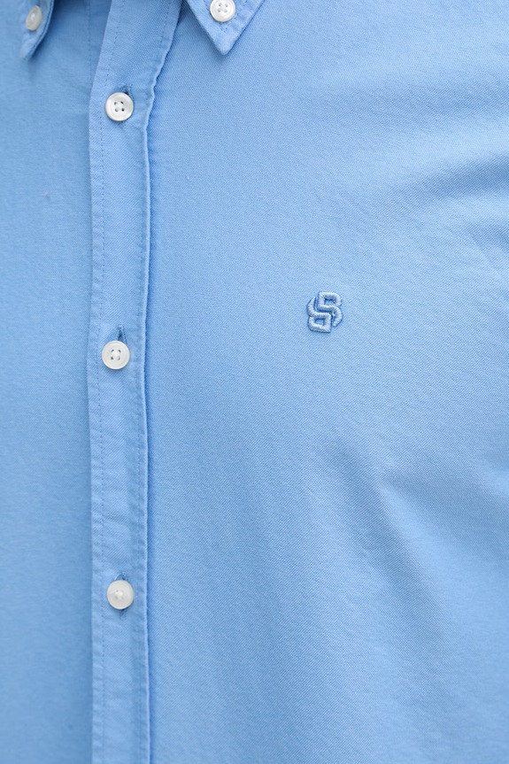 BOSS camicia oxford da uomo in cotone ROAN 50555920 blu