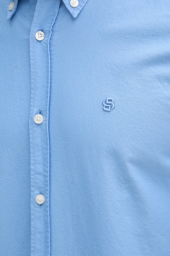 BOSS camicia oxford da uomo in cotone ROAN 50555920 blu