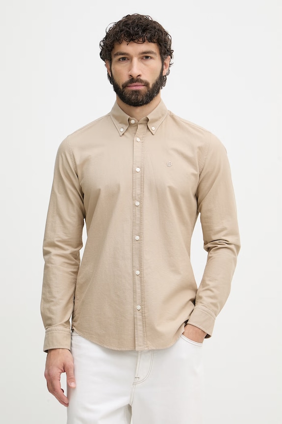 BOSS cămașă oxford pentru bărbați, din bumbac ROAN bej 50555920