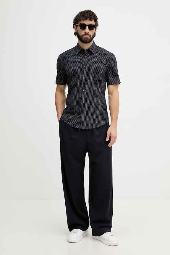 BOSS pánska košeľa LIAM 50561452 tmavomodrá SS26