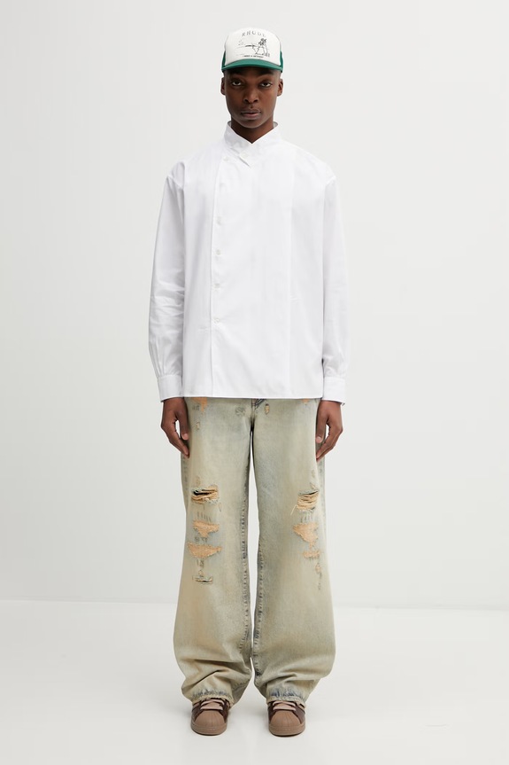 Хлопковая рубашка Kenzo Shirt LS FG55CH4249LF белый