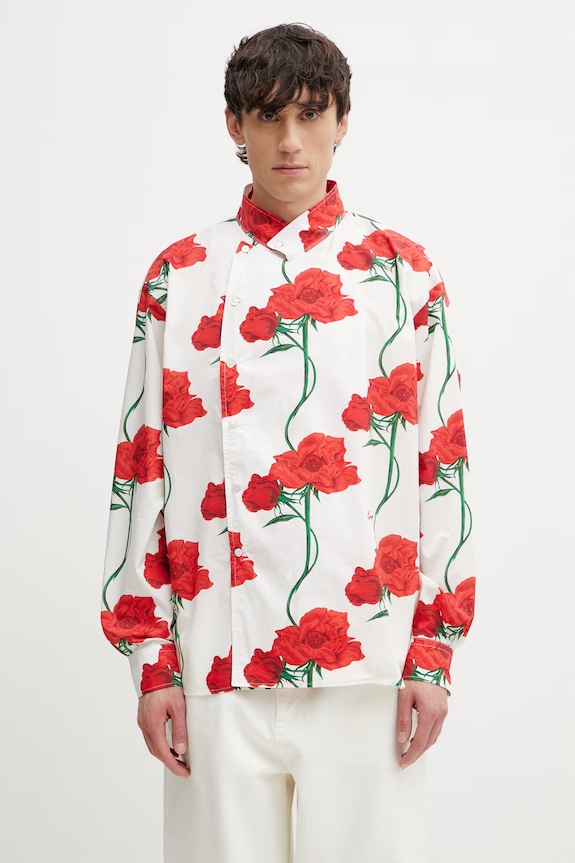 Kenzo Shirt LS сорочка бавовняна чоловіча бежевий FG55CH4249O2