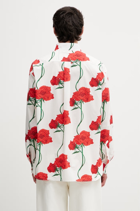 Одяг Kenzo Shirt LS сорочка бавовняна чоловіча FG55CH4249O2 бежевий