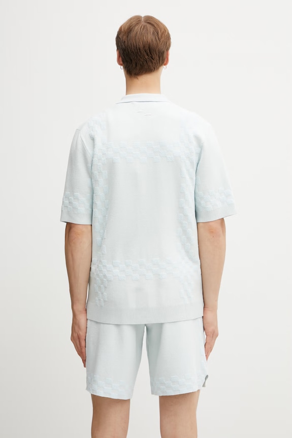 Odzież Filling Pieces Resort Shirt koszula z wiskozą męska 412671500325.294 niebieski