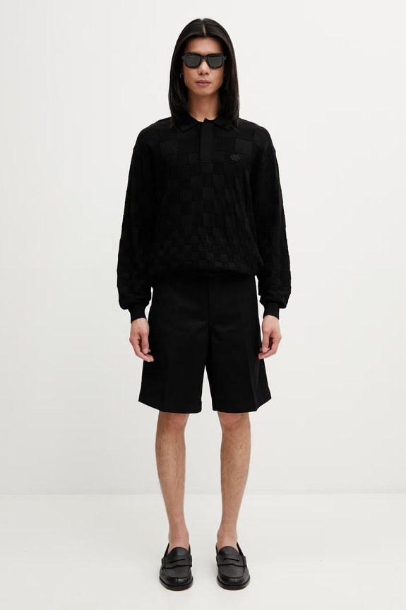 Filling Pieces Rugby sweter z wiskozą męski 412675500243.130 czarny