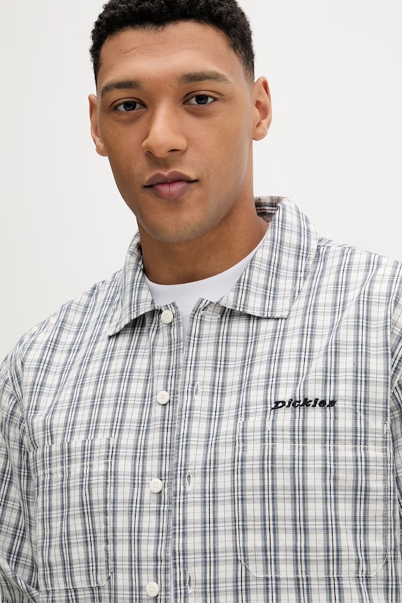 Dickies cămașă din bumbac albastru DK0A885CC481