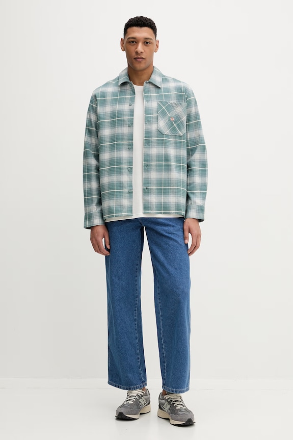 Dickies cămașă din bumbac DK0A8653L371 turcoaz SS26