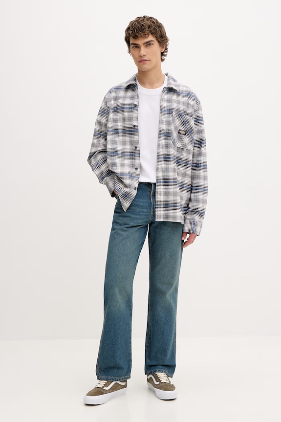 Dickies cămașă pentru bărbați din bumbac DK0A86530CH1 gri SS26