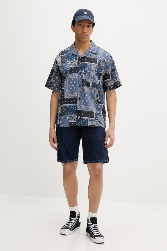 Dickies πουκάμισο ανδρικό με lyocell DK0A889T0DN1 σκούρο μπλε SS26