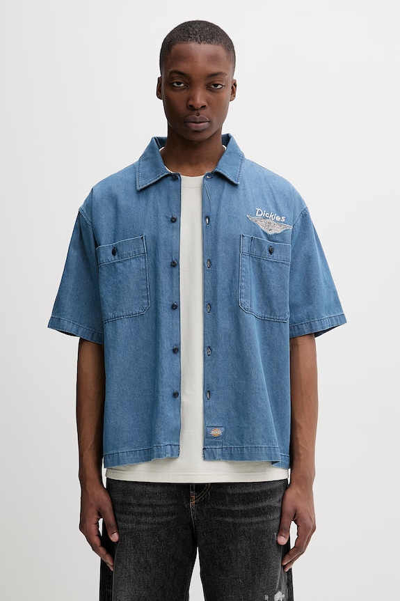 Dickies koszula męska jeansowa niebieski DK0A882Z0BU1