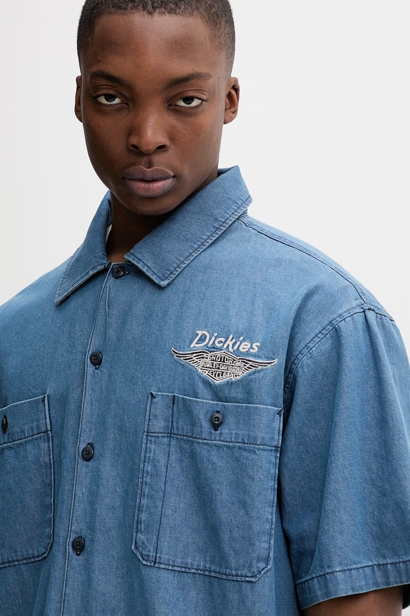 Dickies koszula męska jeansowa niebieski DK0A882Z0BU1