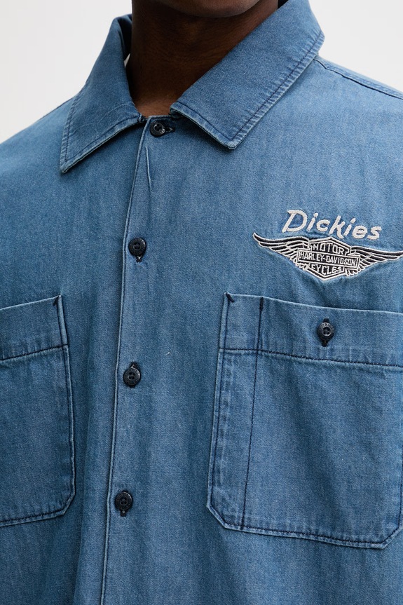Dickies koszula męska jeansowa DK0A882Z0BU1 niebieski