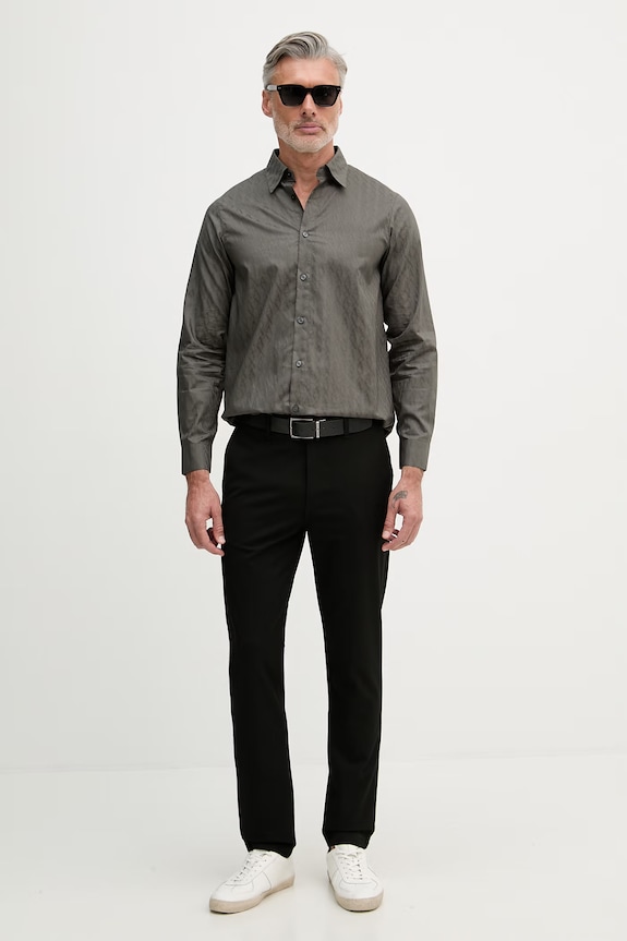 Armani Exchange košeľa pánska bavlnená XM001587.AF16631 zelená SS26