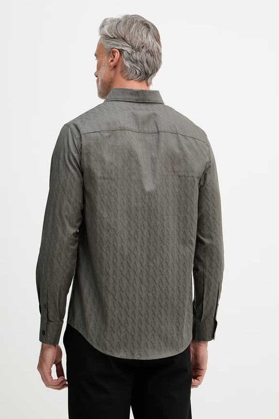 Oblečenie Armani Exchange košeľa pánska bavlnená XM001587.AF16631 zelená