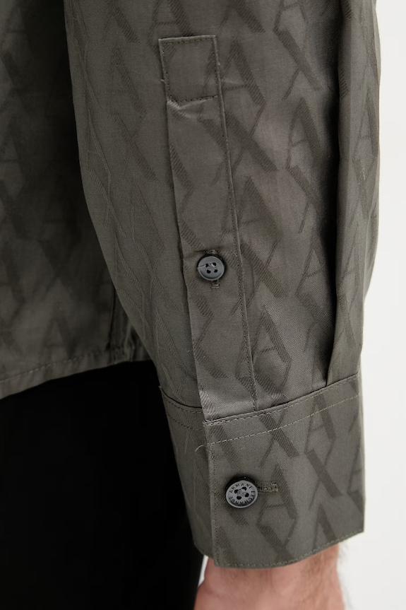 Armani Exchange košeľa pánska bavlnená XM001587.AF16631 zelená