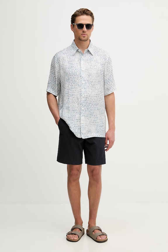 Armani Exchange férfi viszkóz ing XM002106.AF13235 fehér SS26