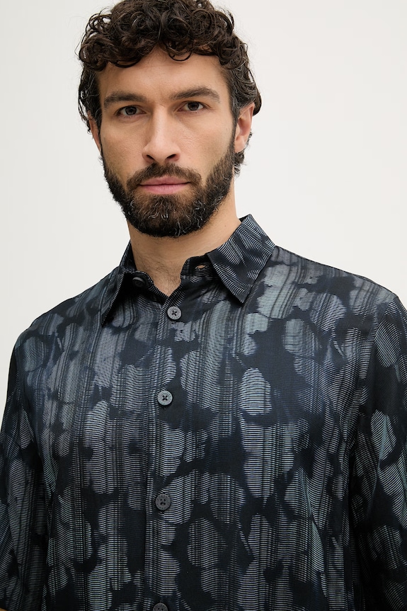 Armani Exchange cămașă pentru bărbați, cu vâscoză bleumarin XM002106.AF13235