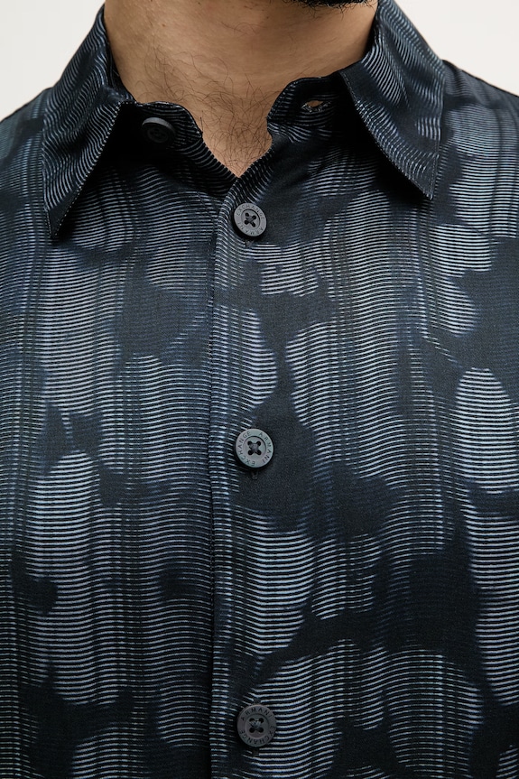 Armani Exchange cămașă pentru bărbați, cu vâscoză XM002106.AF13235 bleumarin