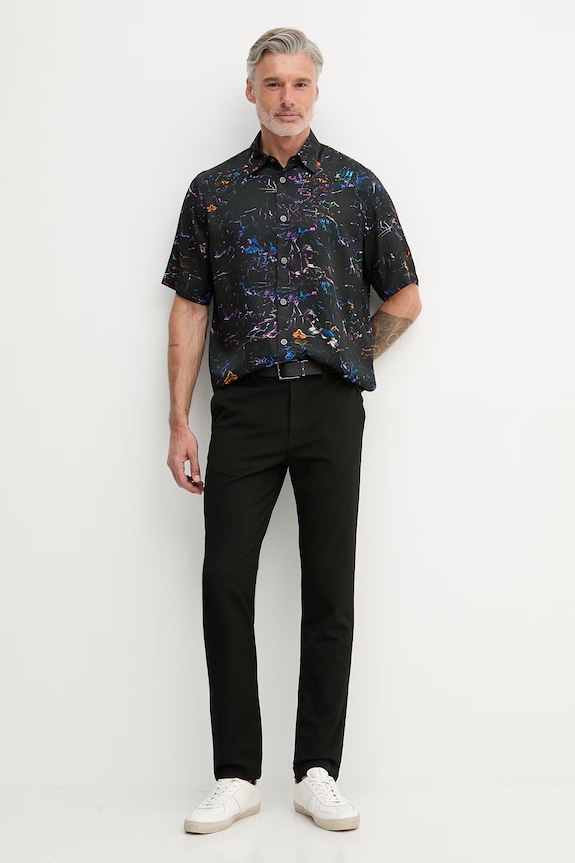 Armani Exchange Košeľa pánska z viskózy XM002106.AF13235 čierna SS26