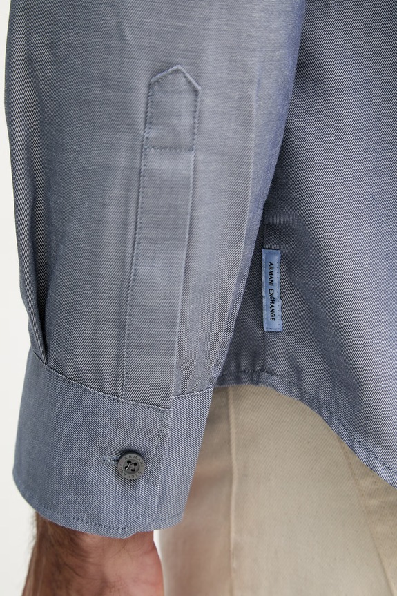 Armani Exchange košeľa pánska s bavlnou XM002112.AF22548 modrá