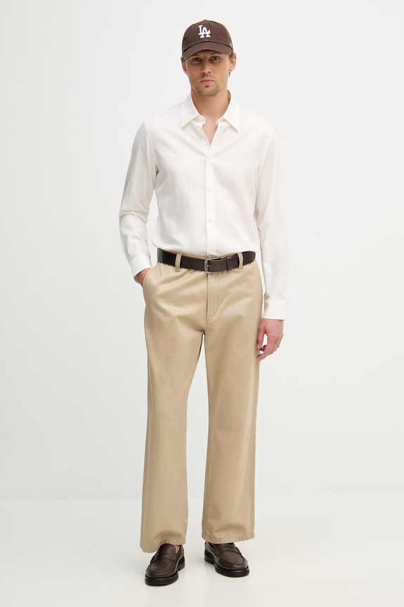 Armani Exchange košeľa pánska bavlnená XM002263.AF13131 béžová SS26