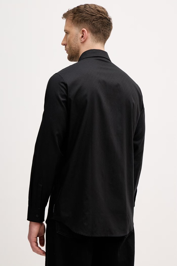 Îmbrăcăminte Armani Exchange cămașă pentru bărbați, din bumbac XM002263.AF13131 negru