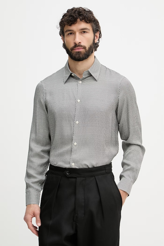 Armani Exchange cămașă pentru bărbați, din vâscoză bleumarin XM002280.AF13235