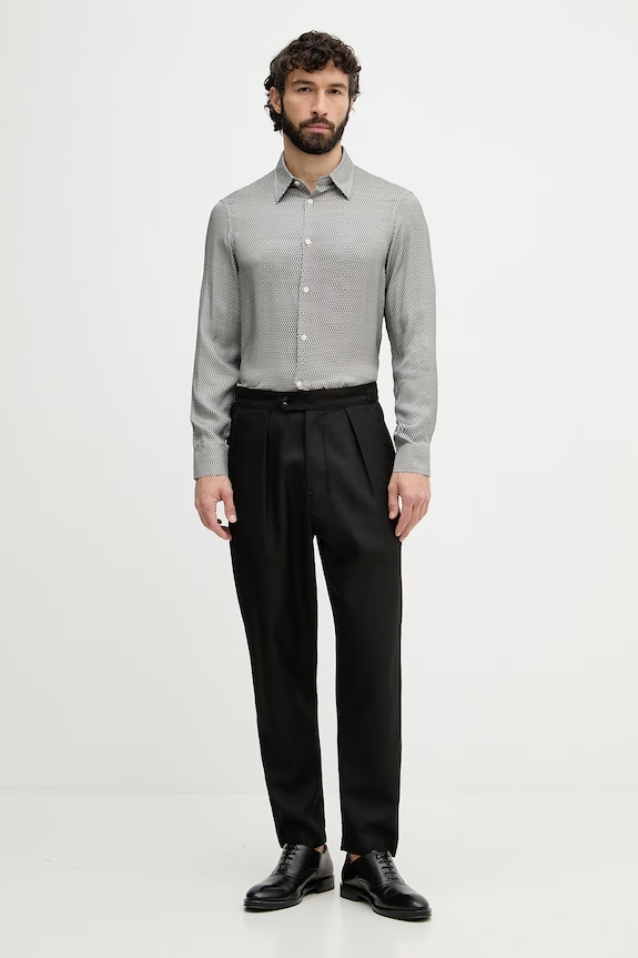 Armani Exchange cămașă pentru bărbați, din vâscoză XM002280.AF13235 bleumarin SS26