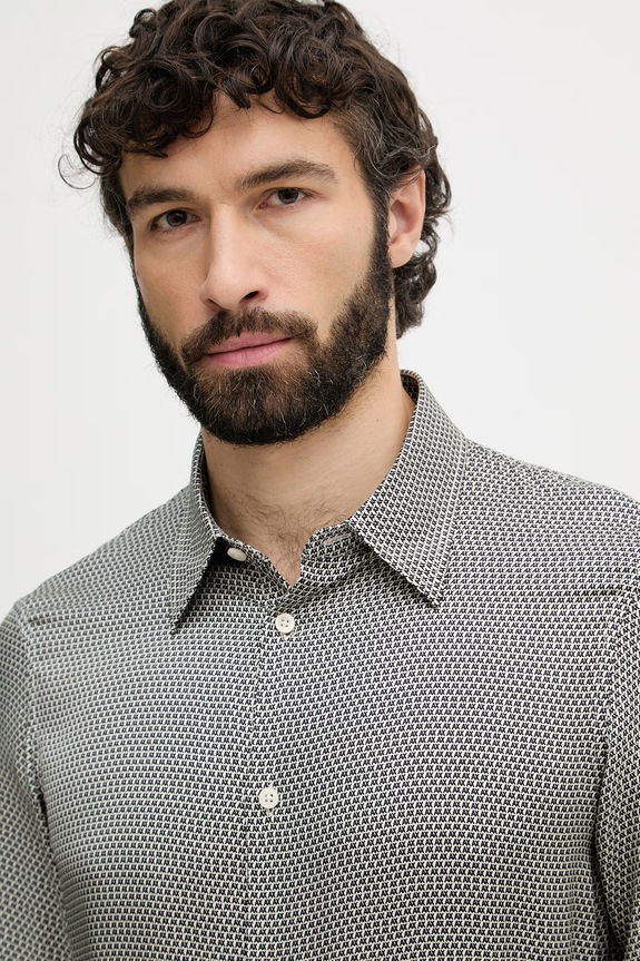 Armani Exchange cămașă pentru bărbați, din vâscoză bleumarin XM002280.AF13235