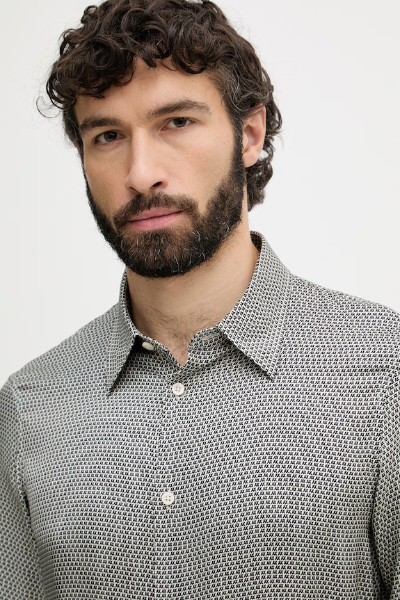 Armani Exchange cămașă pentru bărbați, din vâscoză bleumarin XM002280.AF13235